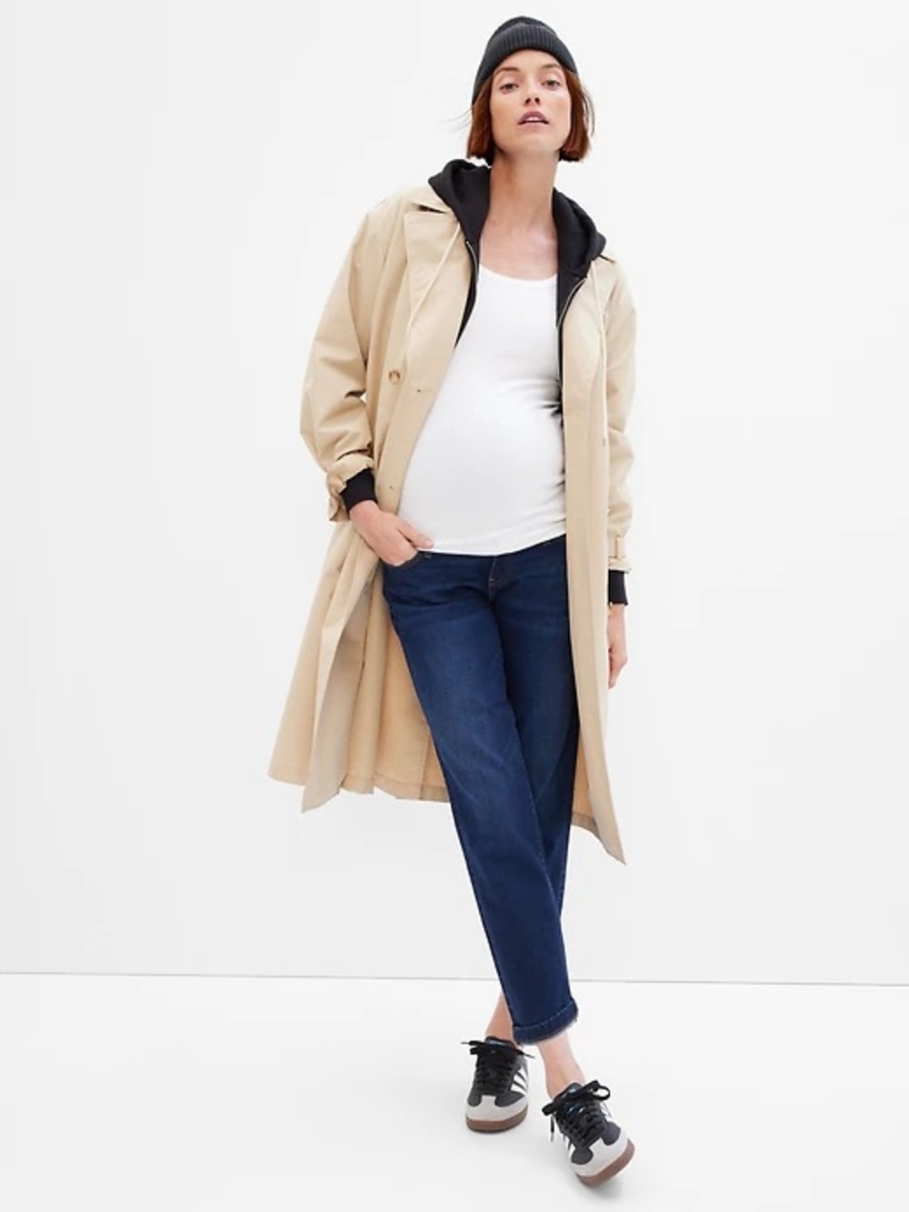 GAP Maternity True Waistband Full Panel Girlfriend Jeans